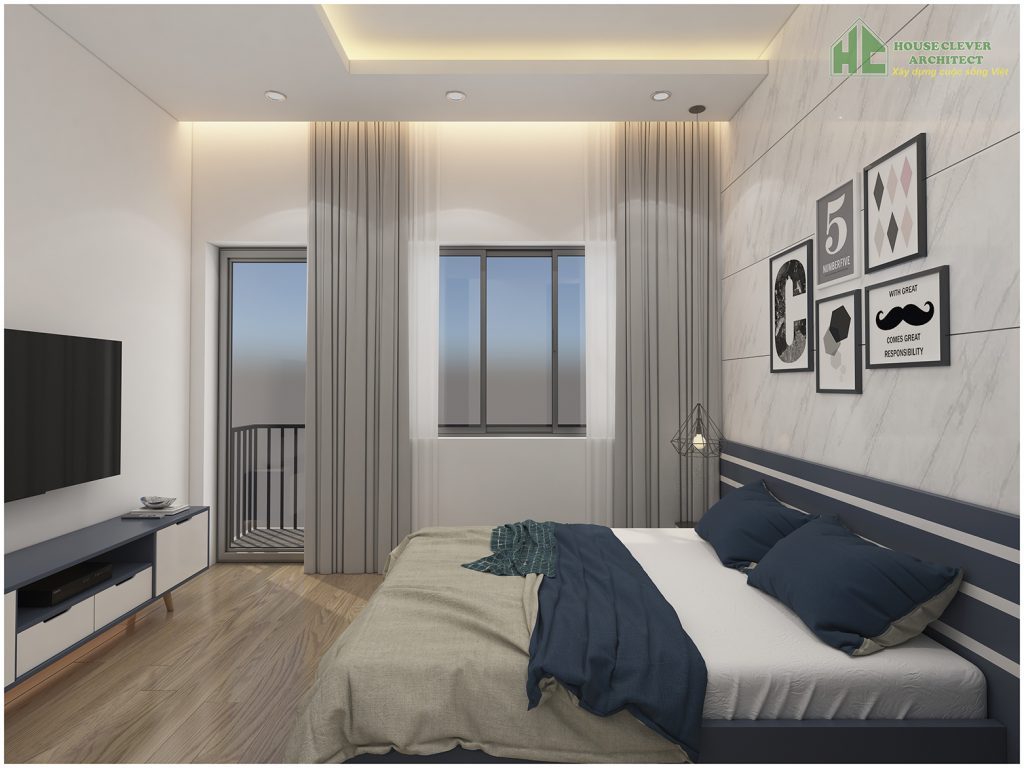 Thiết kế nội thất phòng ngủ bố mẹ đơn giản, hiện đại, trẻ trung