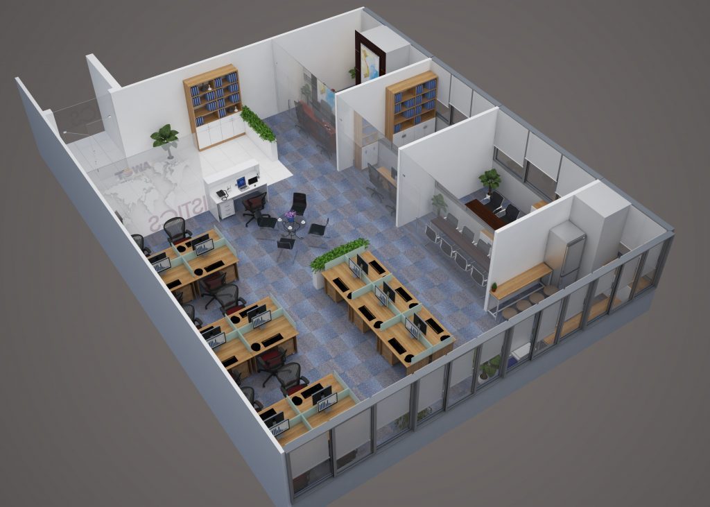 Thiết kế nội thất văn phòng với cách bố trí khoa học