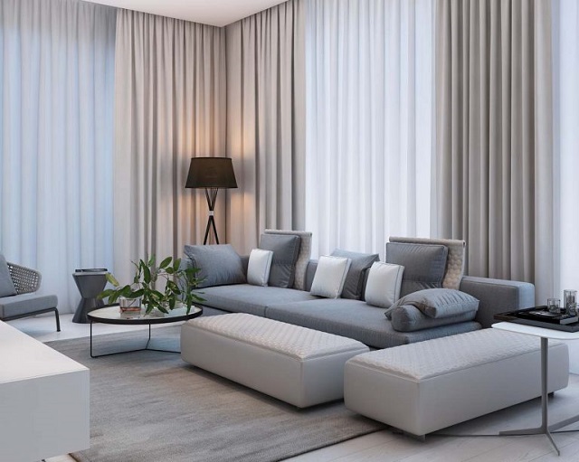 phòng khách căn hộ chung cư 70m2