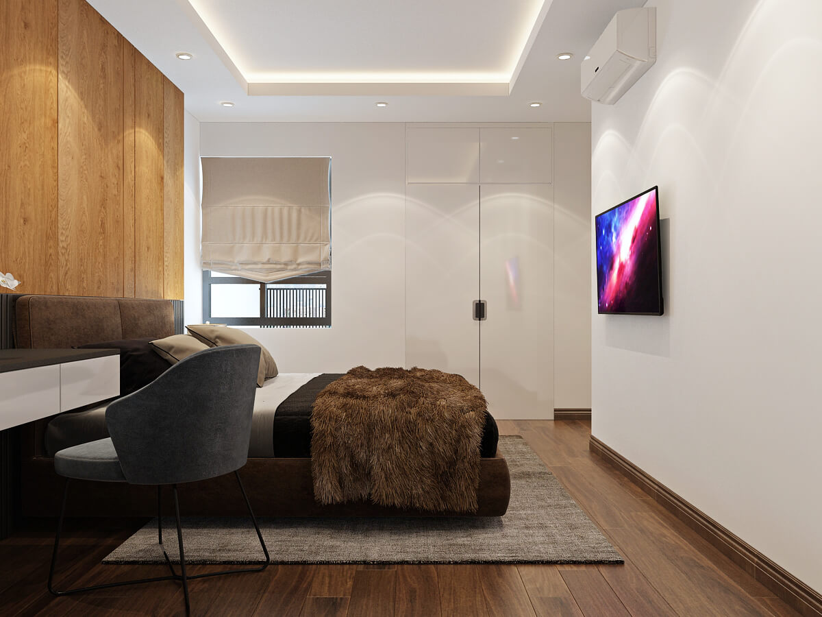 Thiết kế căn hộ 80m2 2 phòng ngủ