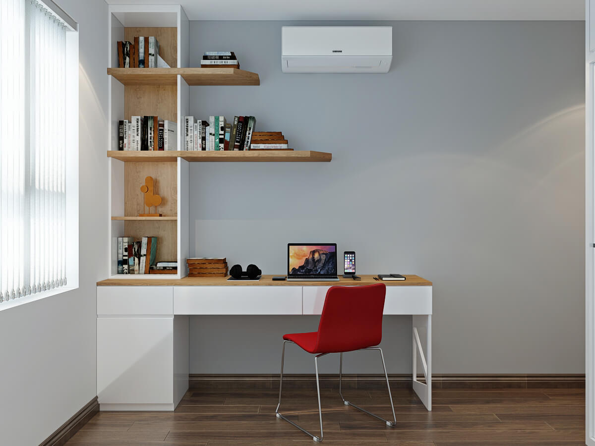 Thiết kế căn hộ 80m2 2 phòng ngủ