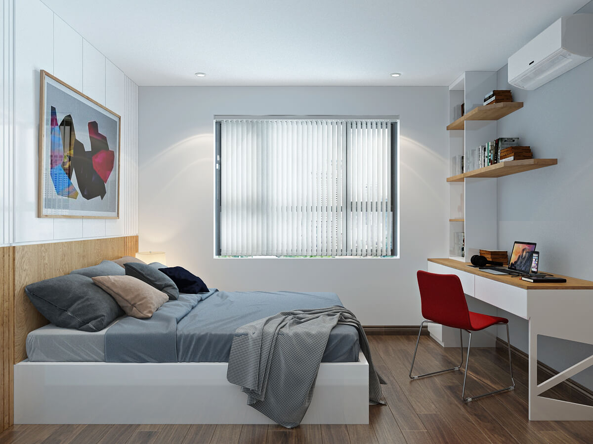 Thiết kế căn hộ 80m2 2 phòng ngủ