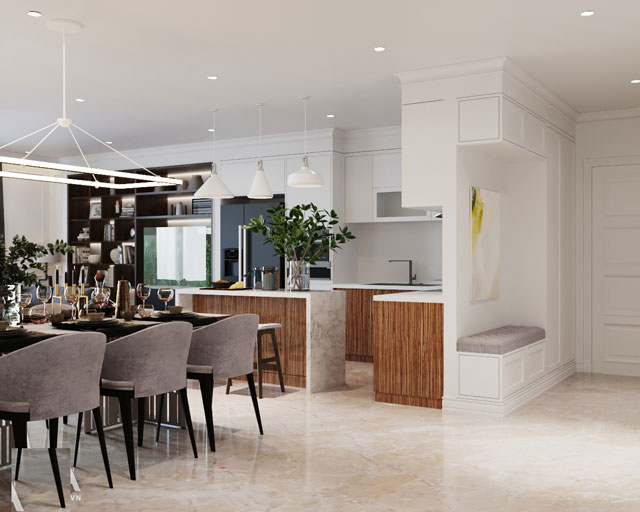 Thiết kế căn hộ 100m2 3 phòng ngủ