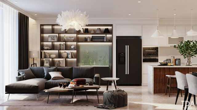 Thiết kế căn hộ 100m2 3 phòng ngủ