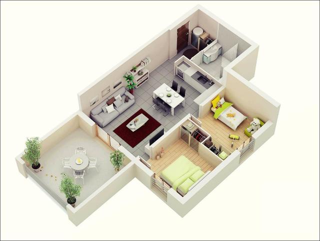 kế nội thất chung cư 2 phòng ngủ