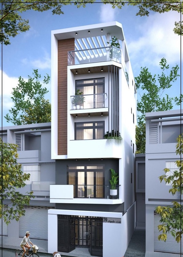 Mẫu thiết kế nhà 4 tầng tại Hà Nam