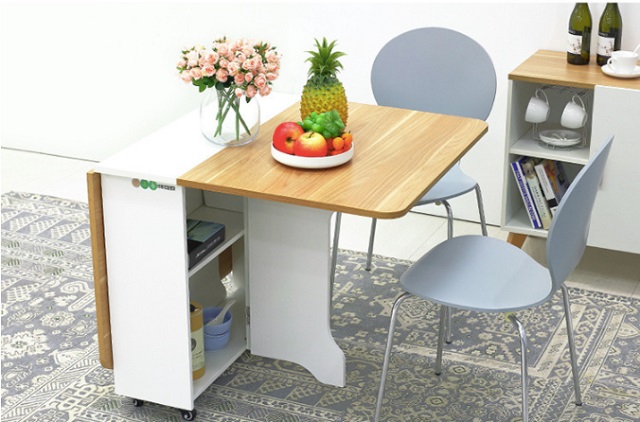 Bàn ăn chung cư 2 ghế thông minh 