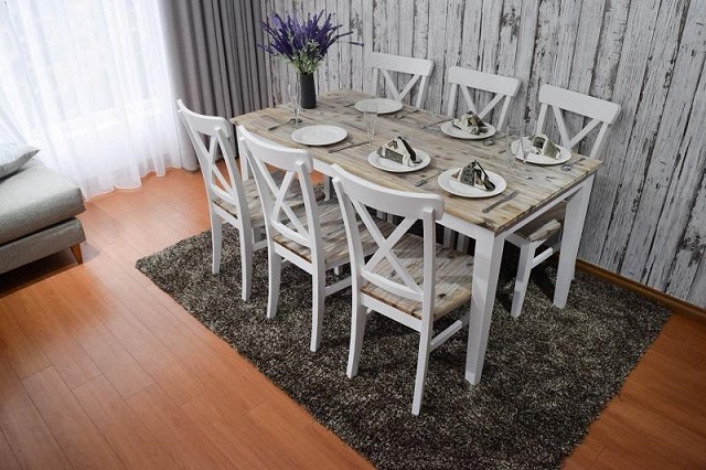 bàn ăn chung cư 6 ghế