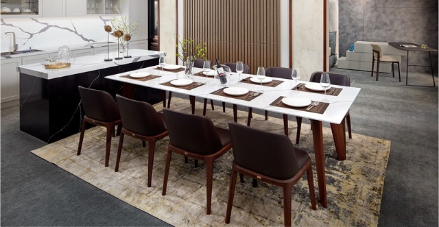 Bàn ăn chung cư 8 ghế 