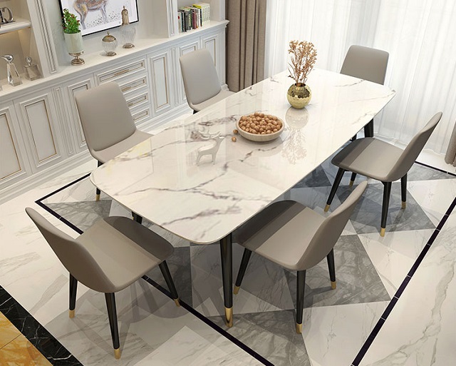 Bàn ăn chung cư mặt đá