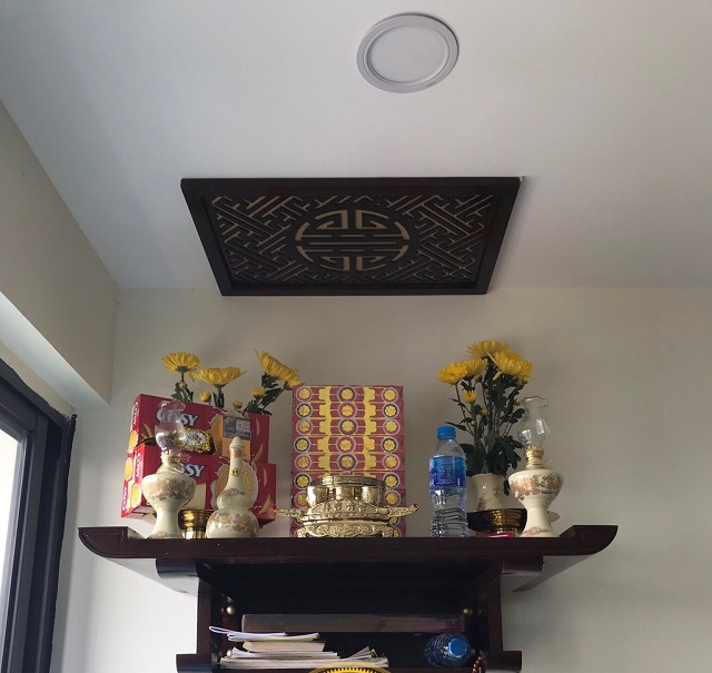 Bàn thờ chung cư gỗ Sồi
