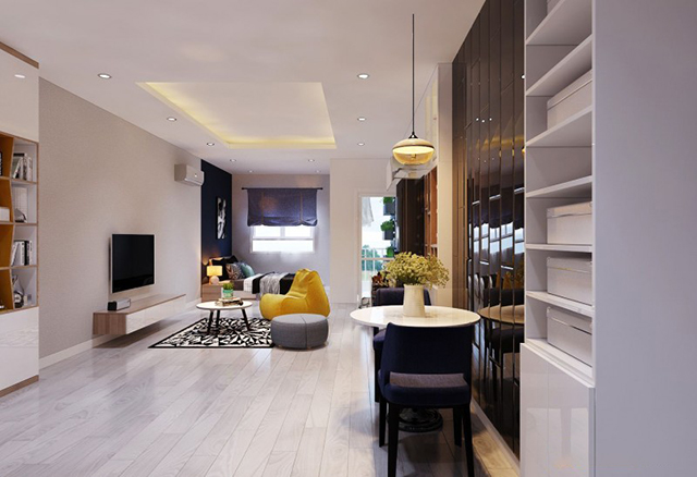 thiết kế nội thất chung cư 45m2 2