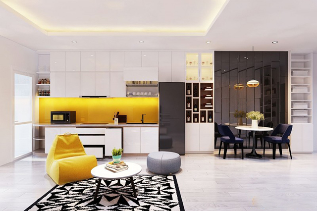 thiết kế nội thất chung cư 45m2