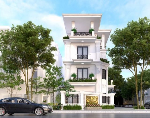 Thiết kế biệt thự 3 tầng phong cách hiện đại