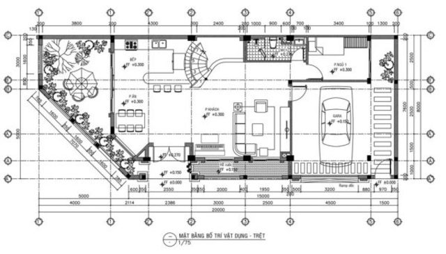 Bản vẽ mặt bằng biệt thự 3 tầng tại Hải Phòng