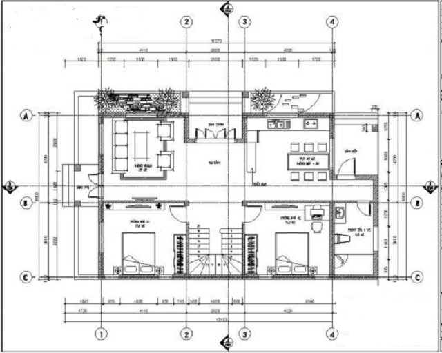 Bản vẽ mặt bằng biệt thự nhà vườn tại Nam Định
