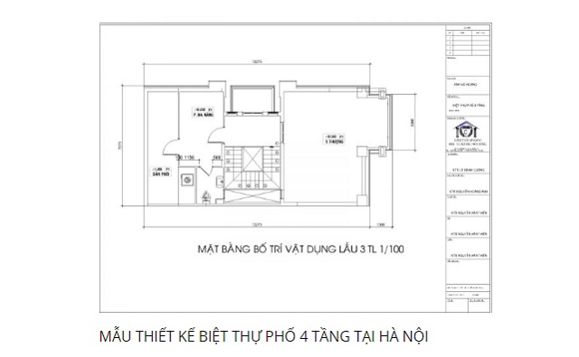 Bản vẽ thiết kế tầng 4