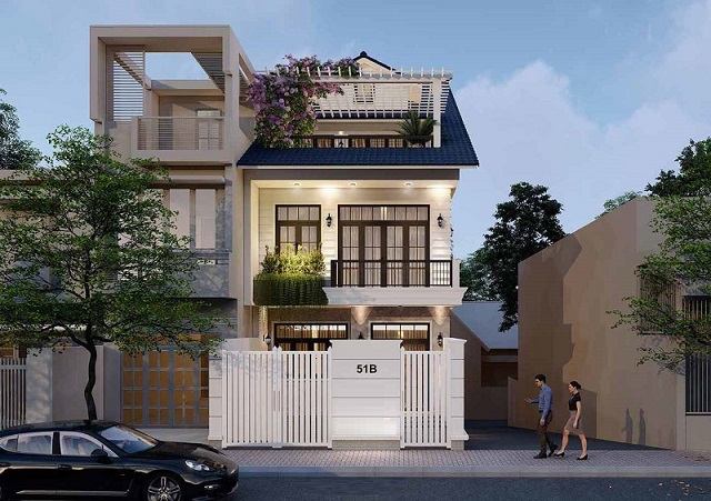 Biệt thự 3 tầng phong cách hiện đại 1