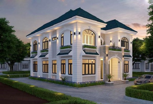 Hình 7: Phối cảnh 3D biệt thự 12m
