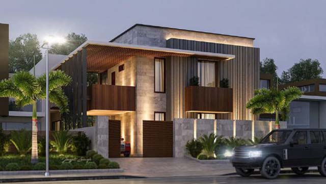 Mặt tiền biệt thự đẹp độc đáo tại Bắc Ninh