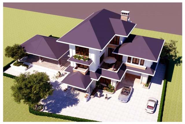 Biệt thự hiện đại tại Bắc Ninh nhìn từ trên cao