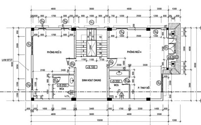 Mặt bằng tầng 3 biệt thự tân cổ điển đẹp ấn tượng tại Bắc Ninh