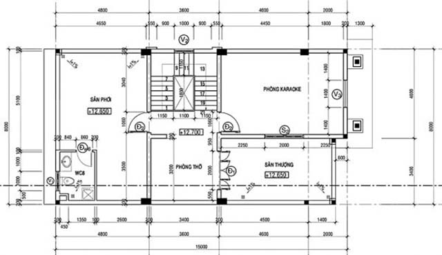 Mặt bằng tầng 4 biệt thự tân cổ điển đẹp ấn tượng tại Bắc Ninh
