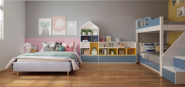 Mẫu Thiết kế nội thất nhà ống 5m x 20m mang phong cách hiện đại - Phòng ngủ cho con 