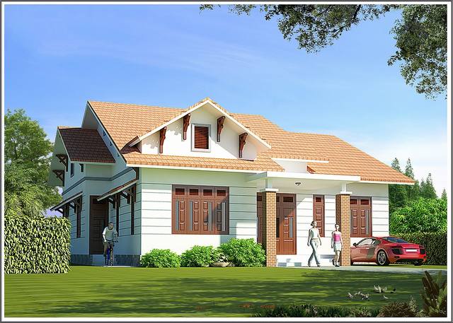 nhà cấp 4 3 phòng ngủ