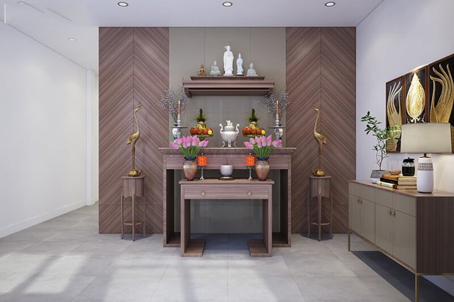 Phòng thờ nhà anh Vinh