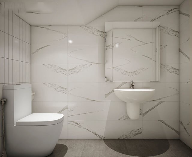 Phòng tắm nhà anh Vinh