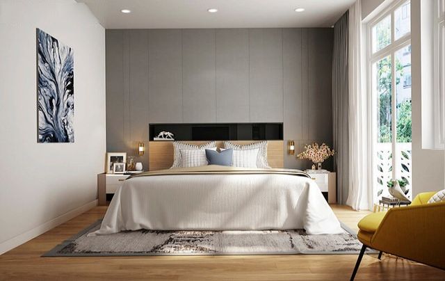 Phòng bếp kết hợp phòng ăn được thiết kế rộng rãi và ấm cúng.