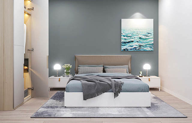 Mẫu Thiết kế nội thất nhà ống 5m x 20m mang phong cách hiện đại nhà anh Vinh - Phòng ngủ cho khách