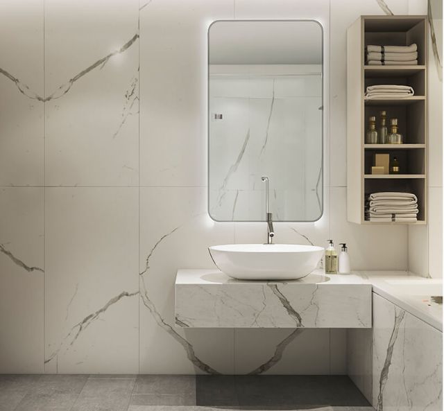 Mẫu Thiết kế nội thất nhà ống 5m x 20m mang phong cách hiện đại nhà anh Vinh - Phòng tắm