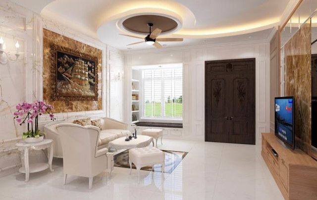 Phòng khách được tận dụng nguồn sáng tự nhiên triệt để