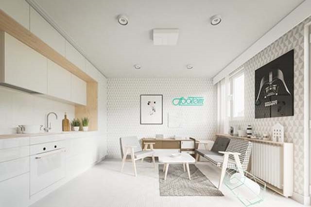 Ngôi nhà nhỏ đẹp 20m2 này trở nên thông thoáng, rộng rãi hơn nhờ thiết kế nội thất tối gian