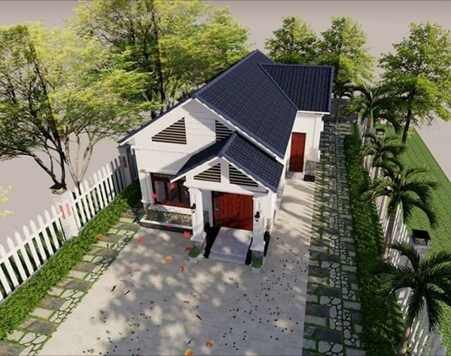 Mẫu nhà ống, nhà cấp 4 khép kín có hàng rào