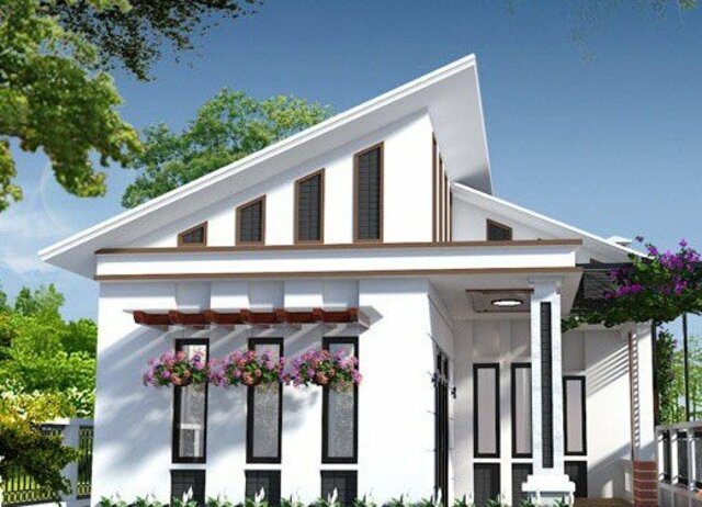 Nhà cấp 4 mái lệch