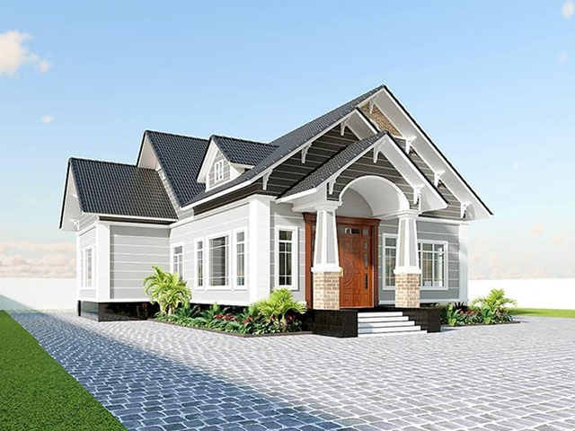 Nhà Mái Thái 1 Tầng Chữ L Đẹp Nhất
