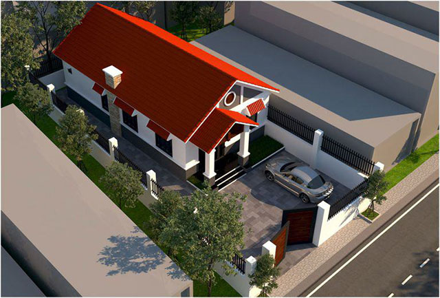 Nhà ống cấp 4 có 3 phòng ngủ
