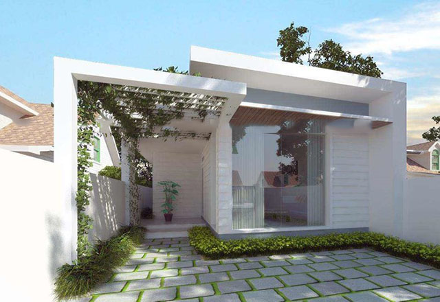 Nhà Cấp 4 Mái Bằng Theo Phong Cách Hiện Đại