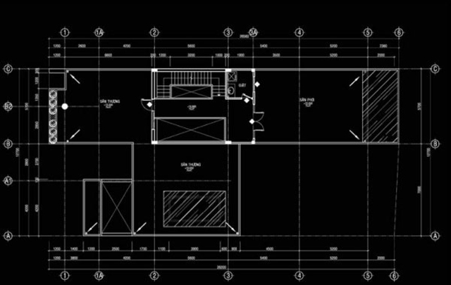 Thiết kế biệt thự hiện đại kết hợp với kinh doanh tại Quảng Ninh với mặt bằng tầng 4