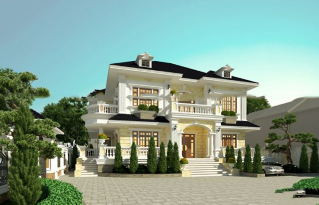 Thiết kế biệt thự kiểu pháp 700m2 đẹp tại Quảng Ninh