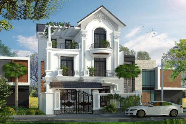 mẫu biệt thự cổ điển 15