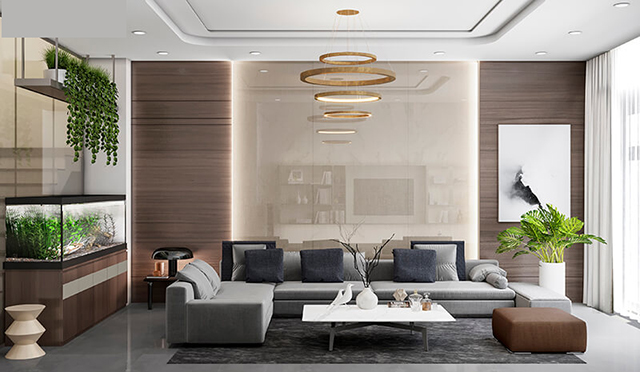 Mẫu Thiết kế nội thất nhà ống 5m x 20m mang phong cách hiện đại 