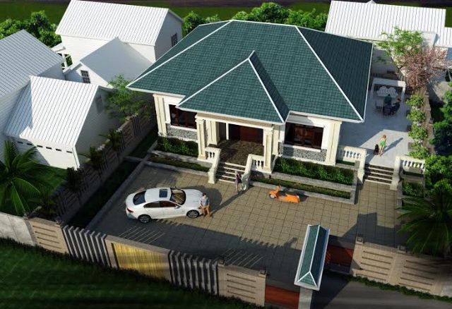 nhà cấp 4 mái thái