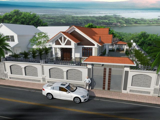 nhà cấp 4 mái thái