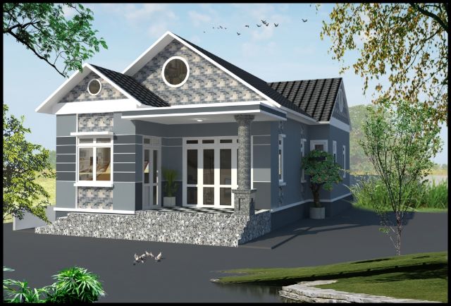 nhà cấp 4 mái thái