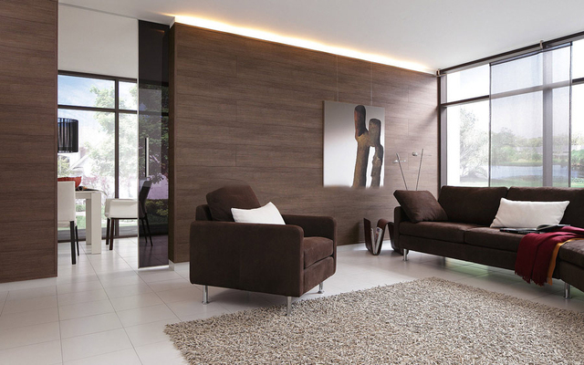 mẫu gỗ ốp tường phòng khách 13