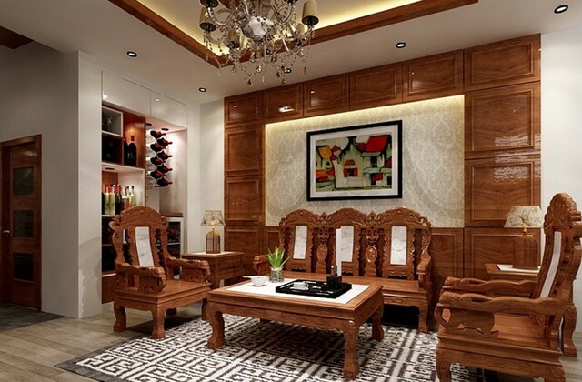 Nội thất gỗ tự nhiên phòng khách 2